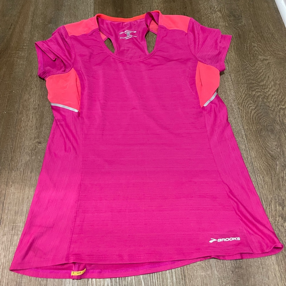 Brooks Lightweight Pink Running Top
